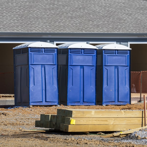 how often are the porta potties cleaned and serviced during a rental period in Harrisburg Arkansas